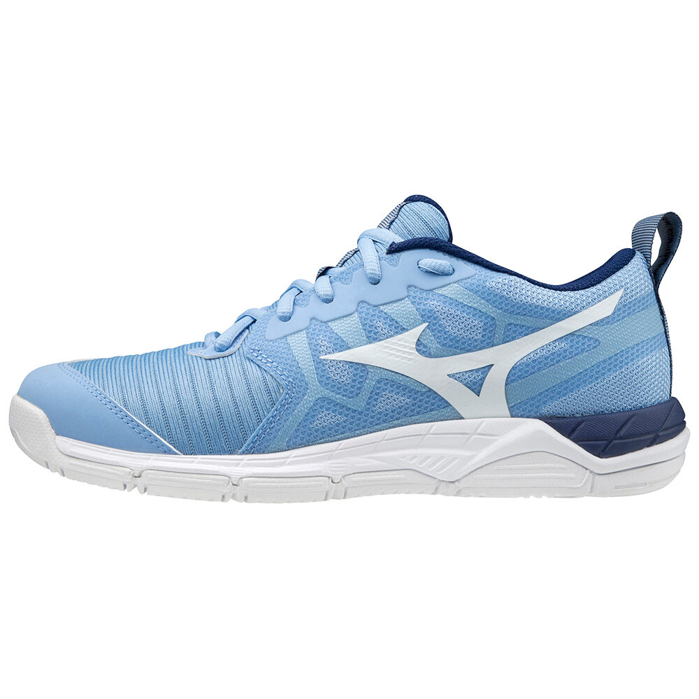 Womens Mizuno Wave Supersonic 2 Volleyball Shoes Blue/White Philippines (TSVFAP610)